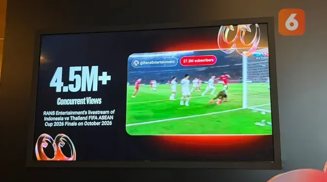 Final ASEAN Cup 2026 di YouTube Raih 4,5 Juta Penonton Melalui Live Streaming